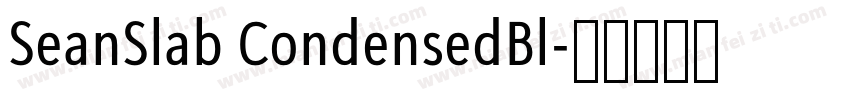 SeanSlab CondensedBl字体转换